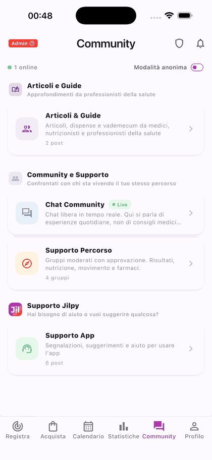 La community di Jilpy: chat, gruppi tematici, articoli e guide